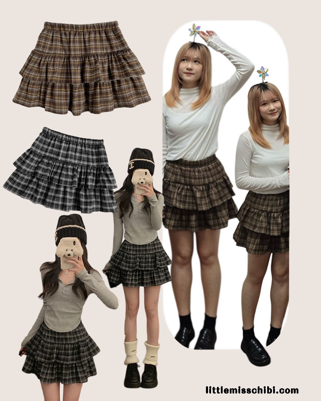 經典格仔蛋糕裙