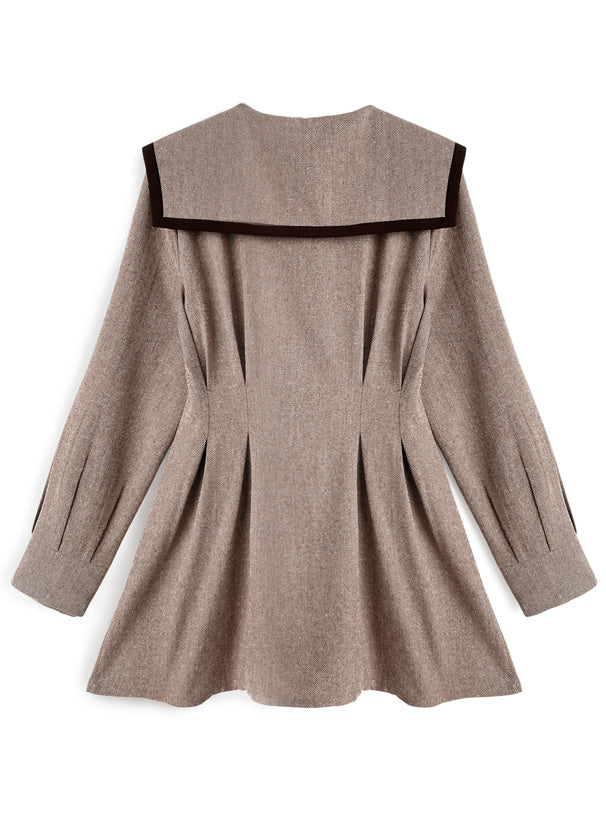 緞帶大領喇叭裙