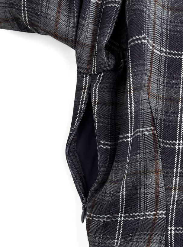 格紋疊層連身裙