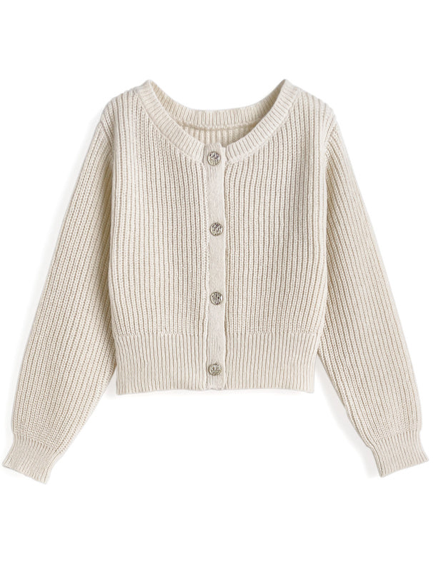 針織外套x亮片薄紗裙