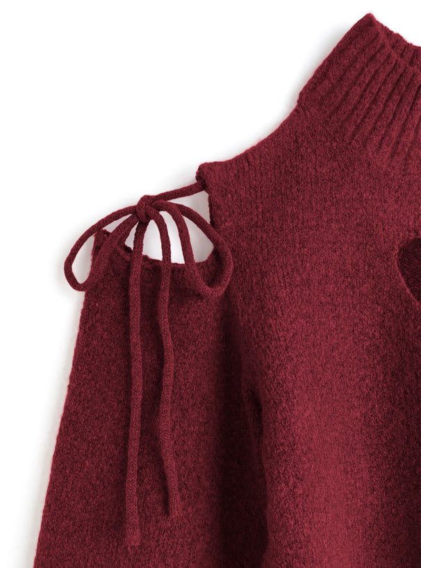 心型鏤空針織上衣