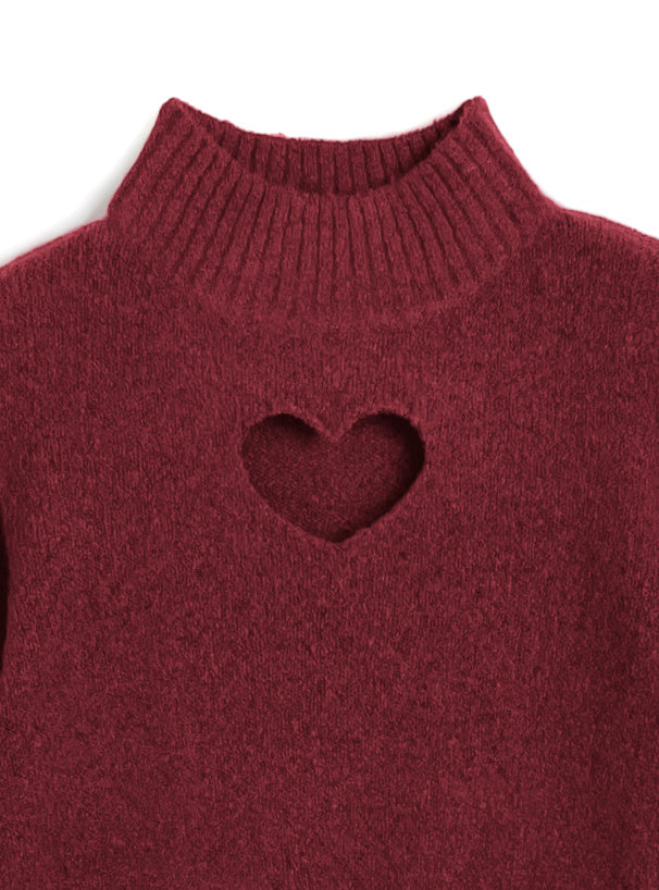 心型鏤空針織上衣