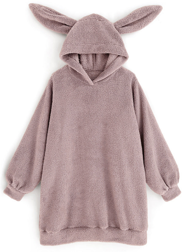 兔耳連帽連身衣