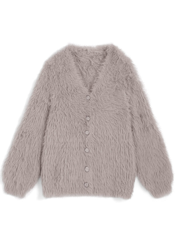 羽毛針織開襟衫