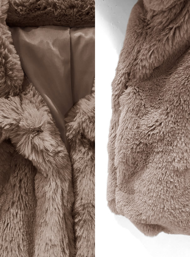 寬鬆有領毛毛外套