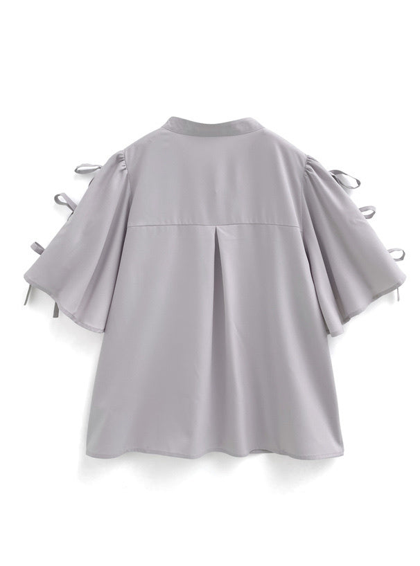 三色入｜蝴蝶結袖襯衫