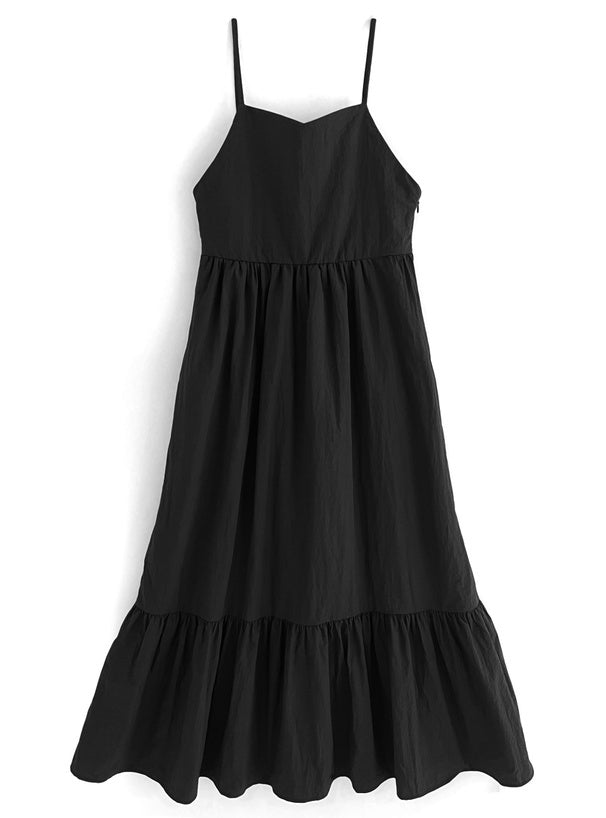 分層吊帶連身裙