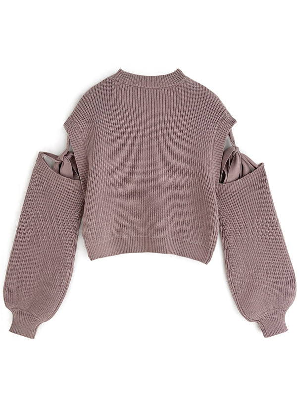 剪袖蝴蝶結上衣