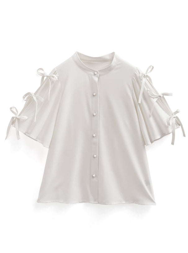 三色入｜蝴蝶結袖襯衫