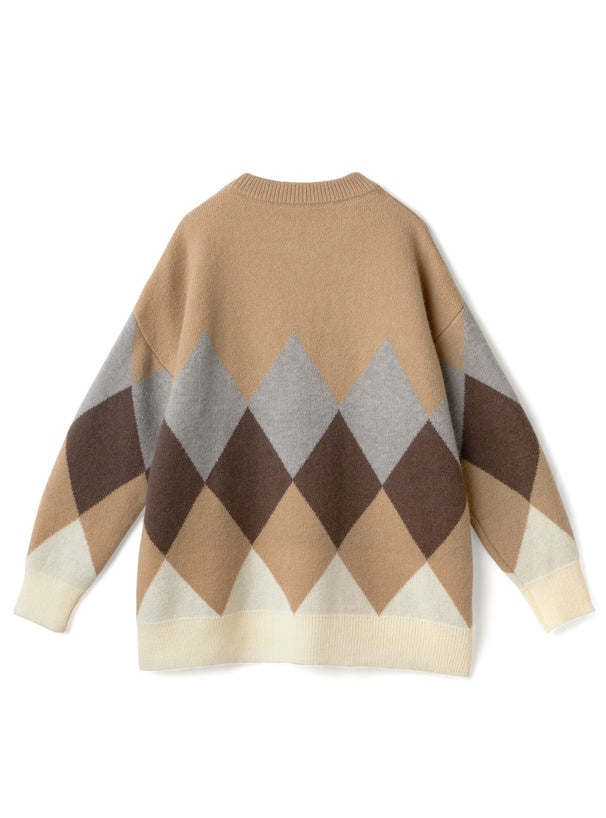 菱格雙配色衛衣