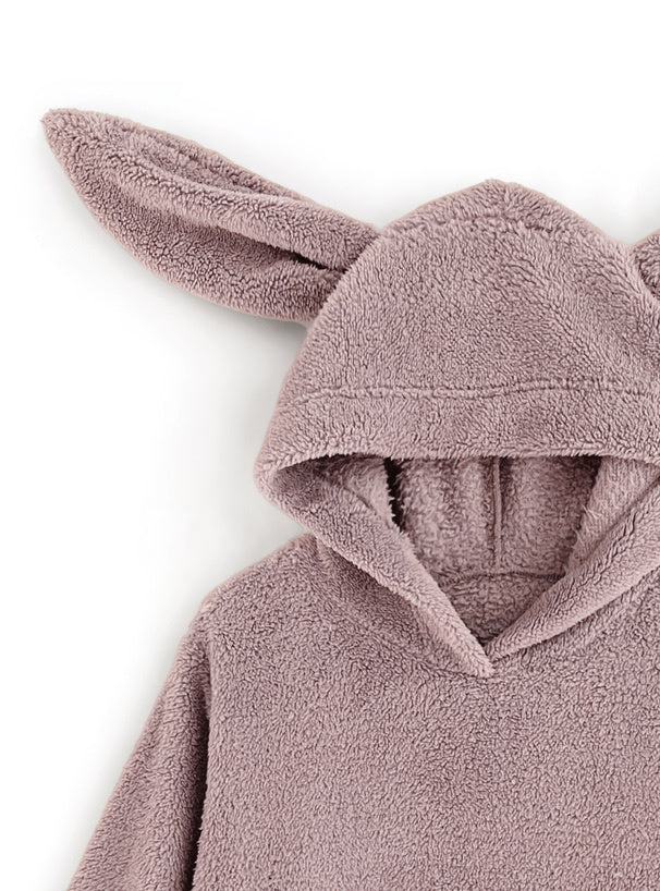 兔耳連帽連身衣