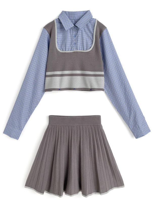 復古少女風套裝