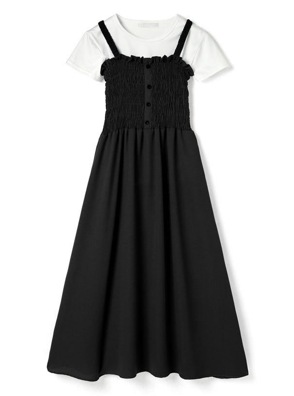 T恤x吊帶連身裙