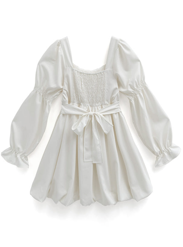 蝴蝶結腰帶氣球短裙