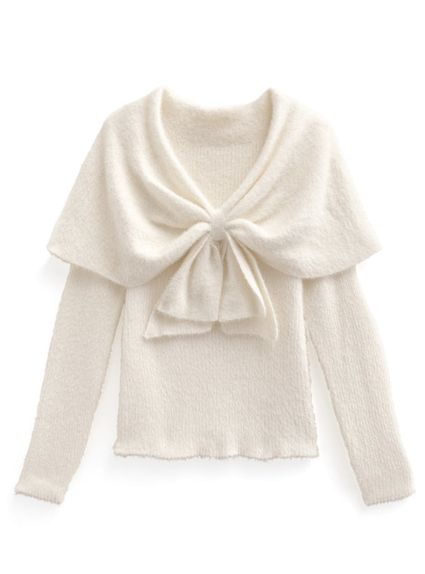 斗篷式蝴蝶針織衫