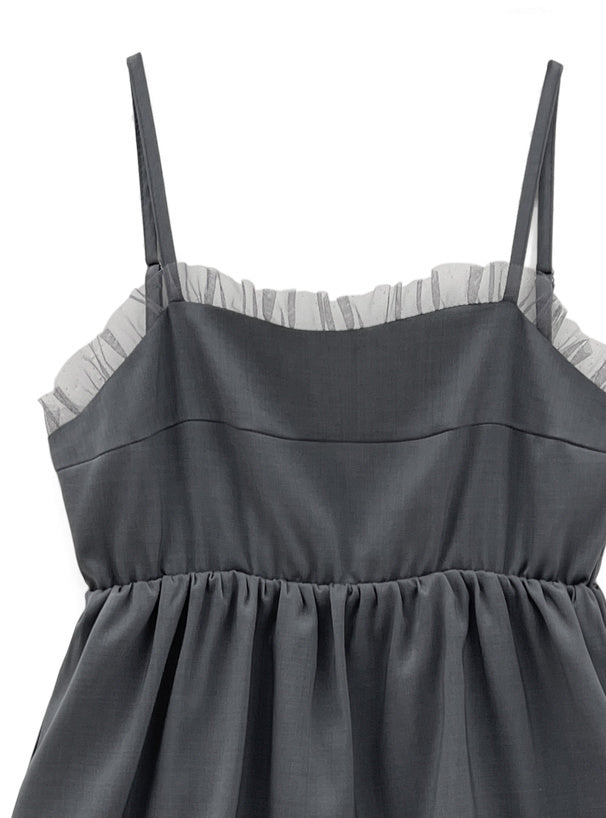 分層吊帶背心長裙