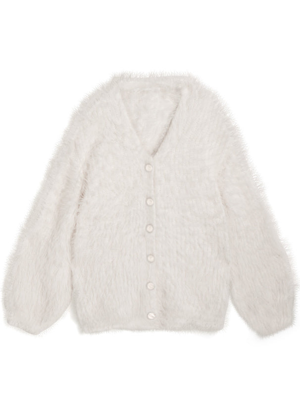 羽毛針織開襟衫