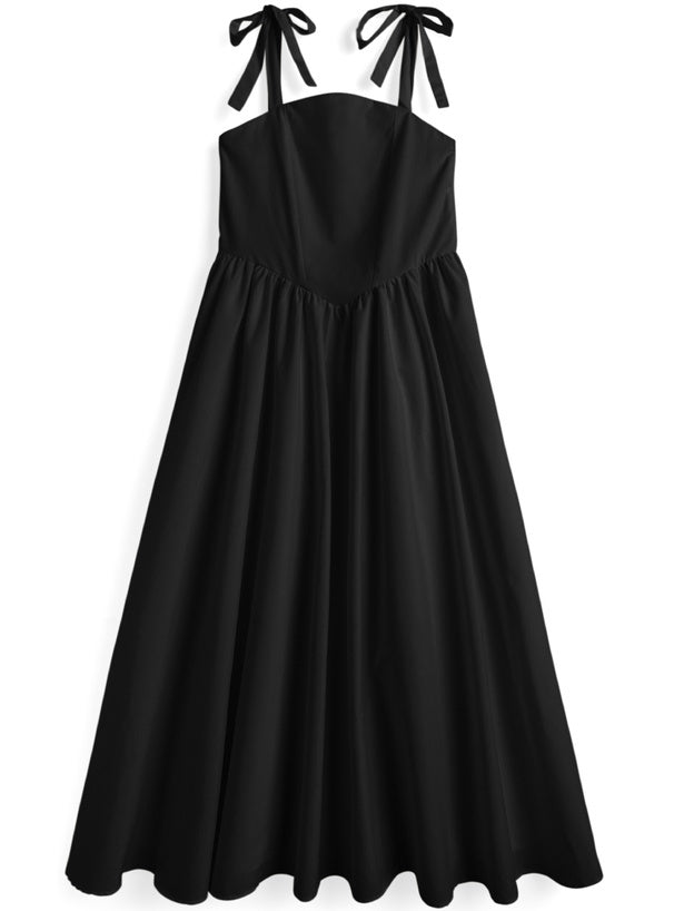 簡約款蝴蝶吊帶喇叭裙