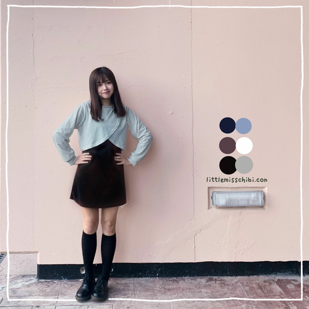 不規則外搭x背心裙套裝