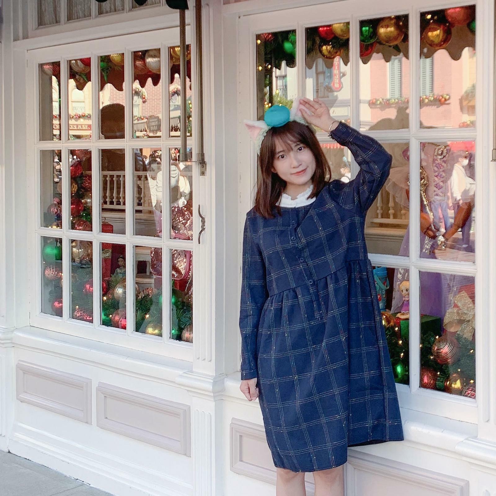 小企領格仔連身裙