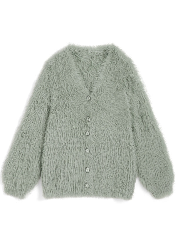 羽毛針織開襟衫