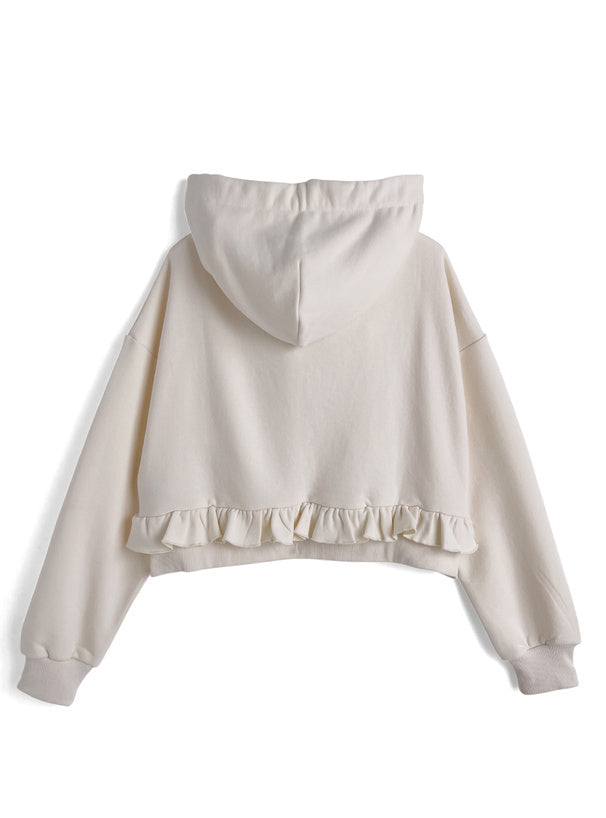 運動風荷葉邊短上衣