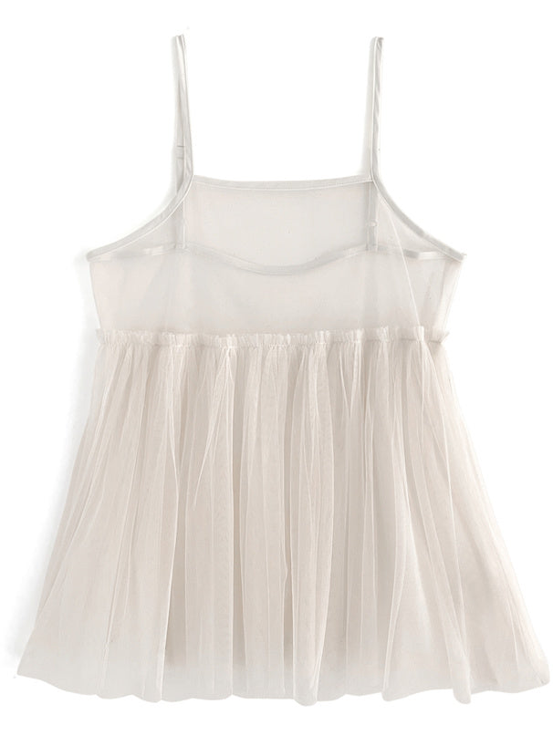 薄紗吊帶外搭裙