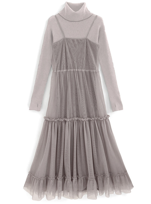 薄紗層疊兩件套裝