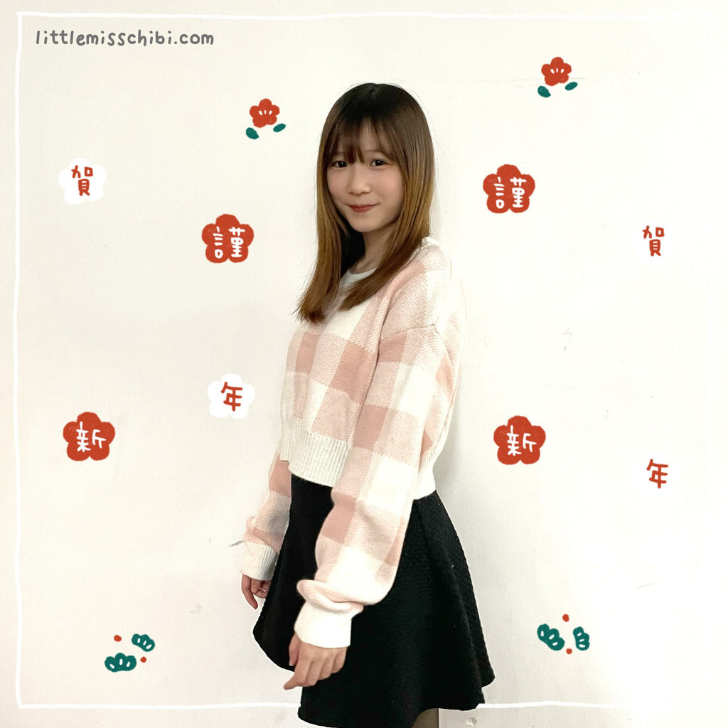 格紋短款上衣 [六色入]