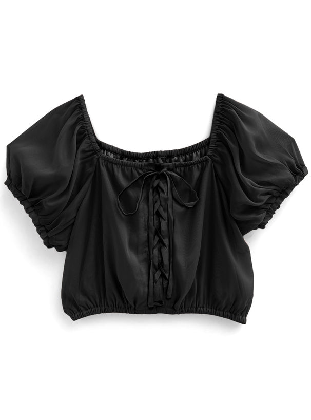 四色入｜2way繫帶透視上衣