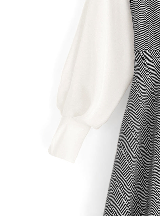 襯衫假兩件連衣裙