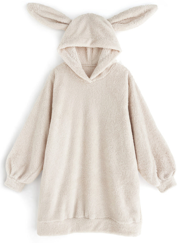 兔耳連帽連身衣