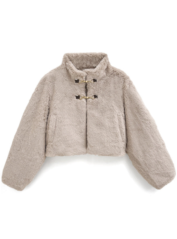 新中式毛毛短外套