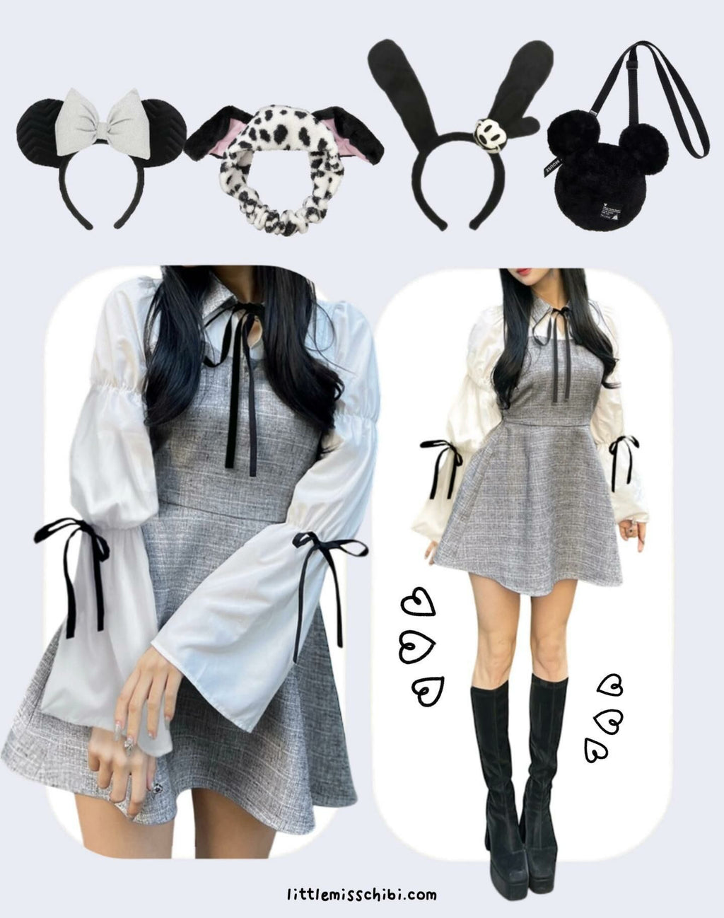 蝴蝶結泡泡連身裙