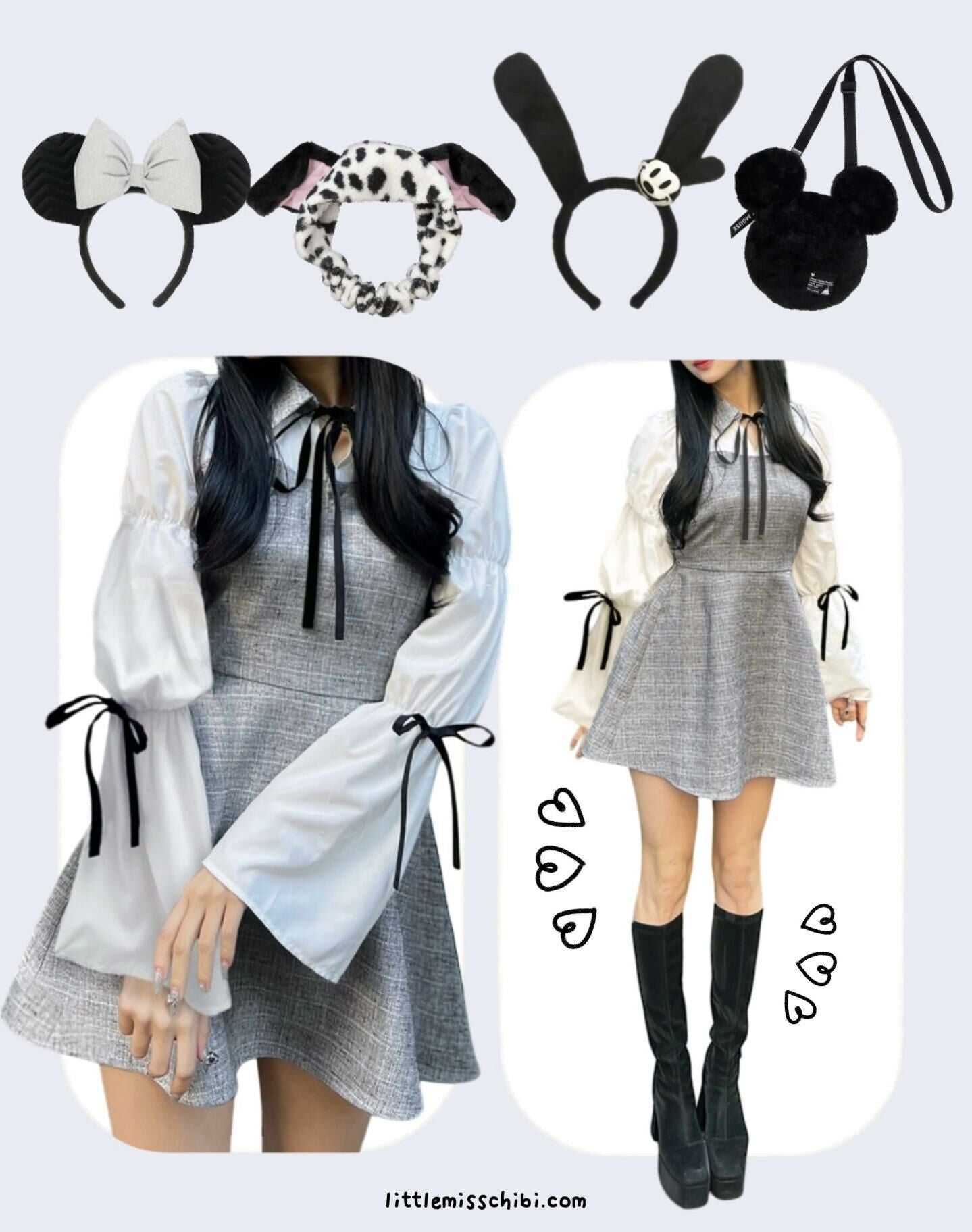 蝴蝶結泡泡連身裙