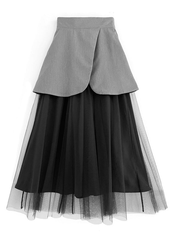 層次感假兩件長裙