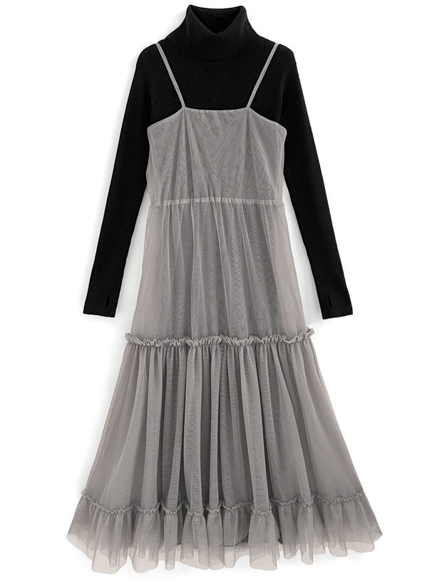 薄紗層疊兩件套裝