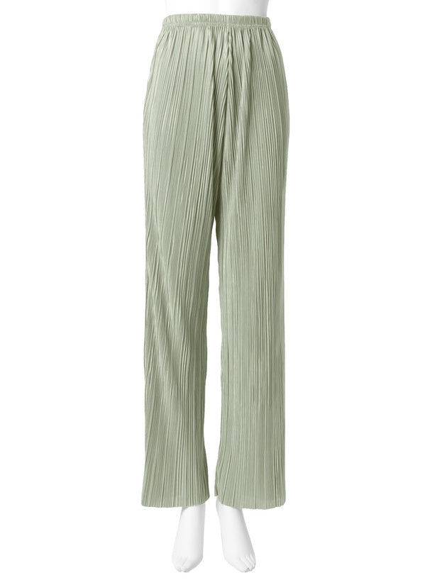 五色入 | 絲絨褶直筒褲