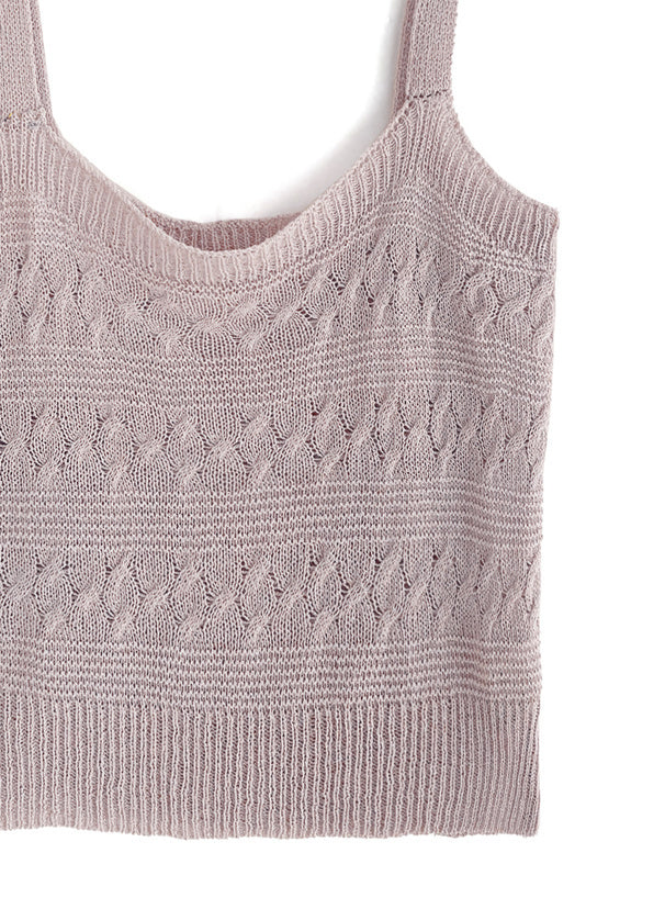 三色入｜吊帶背心 x 鏤空紋針織衫