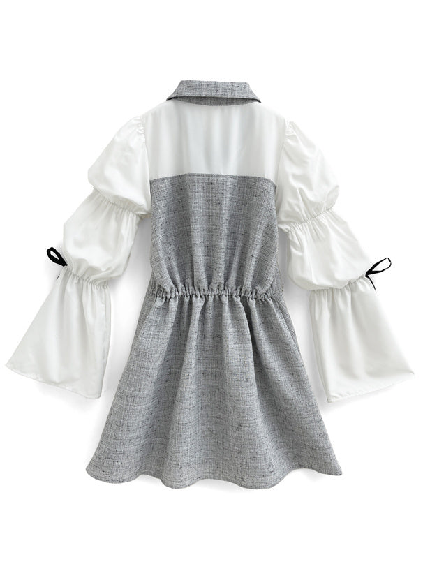 蝴蝶結泡泡連身裙