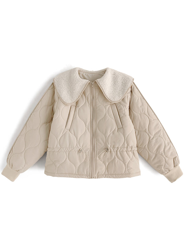 縫線毛毛領外套