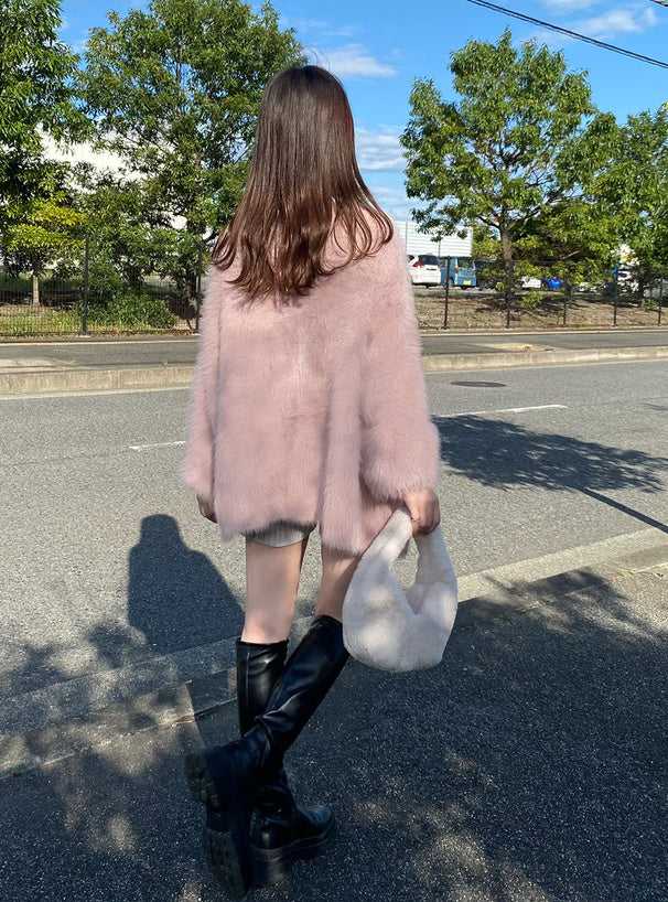 毛毛圓形迷你袋