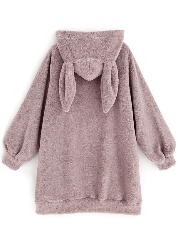 兔耳連帽連身衣