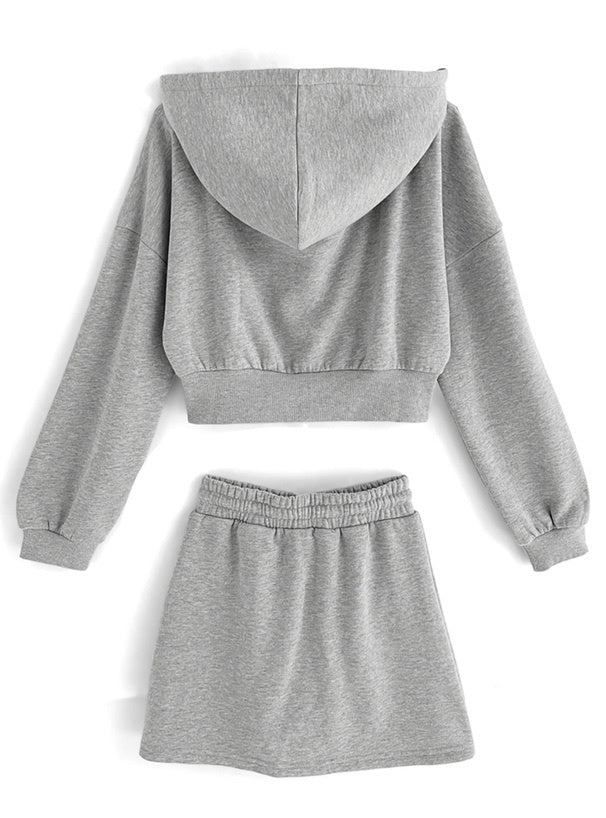 四色入｜連帽衫×迷你裙運動套裝