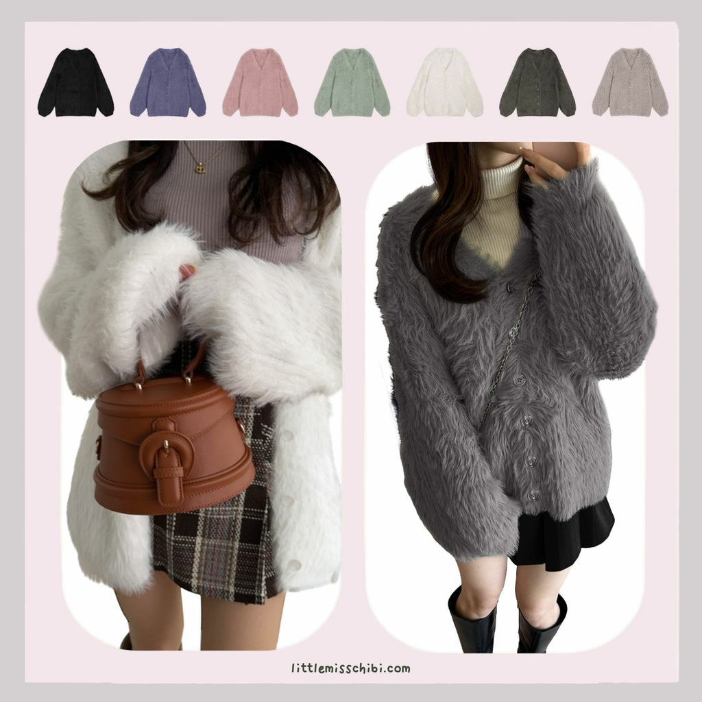 羽毛針織開襟衫