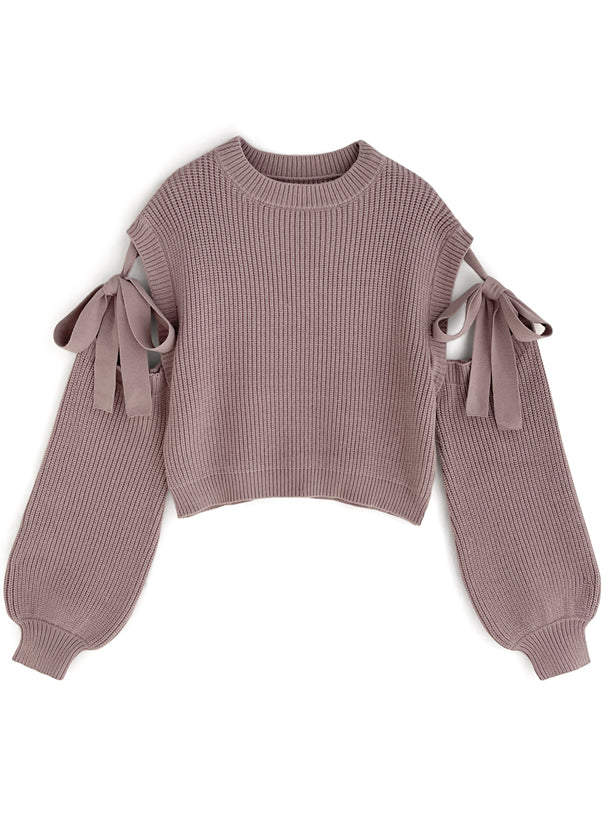 剪袖蝴蝶結上衣