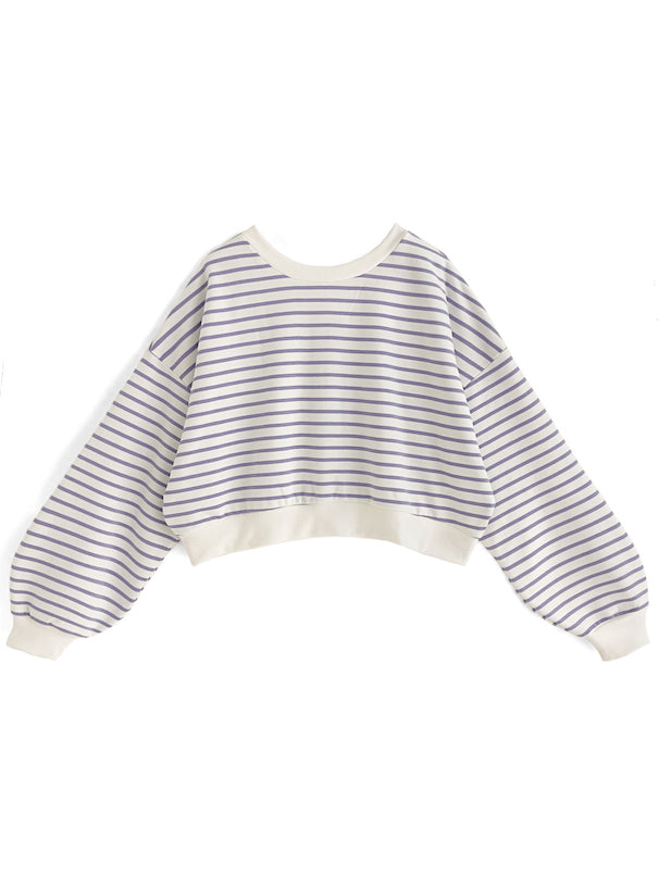 2way短款條紋上衣