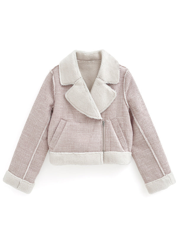 明線粗毛呢外套