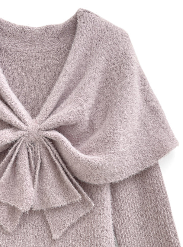 斗篷式蝴蝶針織衫