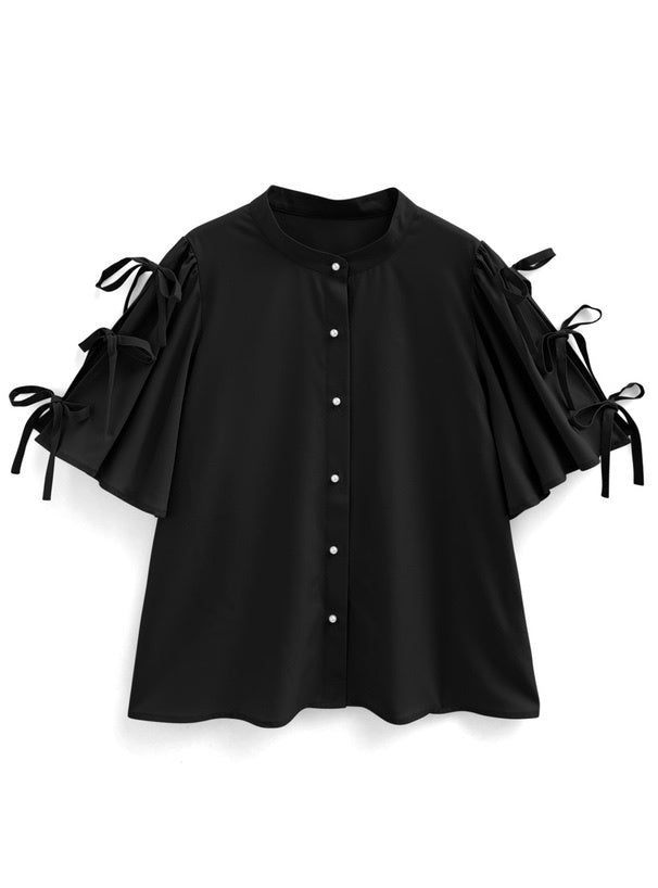 三色入｜蝴蝶結袖襯衫